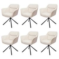 ESSZIMMERSTUHL Cremeweiß - Creme/Weiß, Textil (65/83/57cm) - MCW