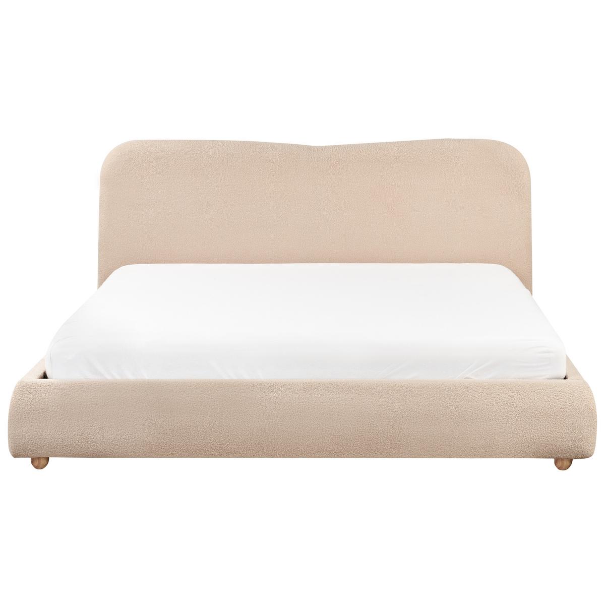 BETT mit Stauraum 180x200 cm Beige Blagnac - Beige, Textil (180/200cm) - Beliani