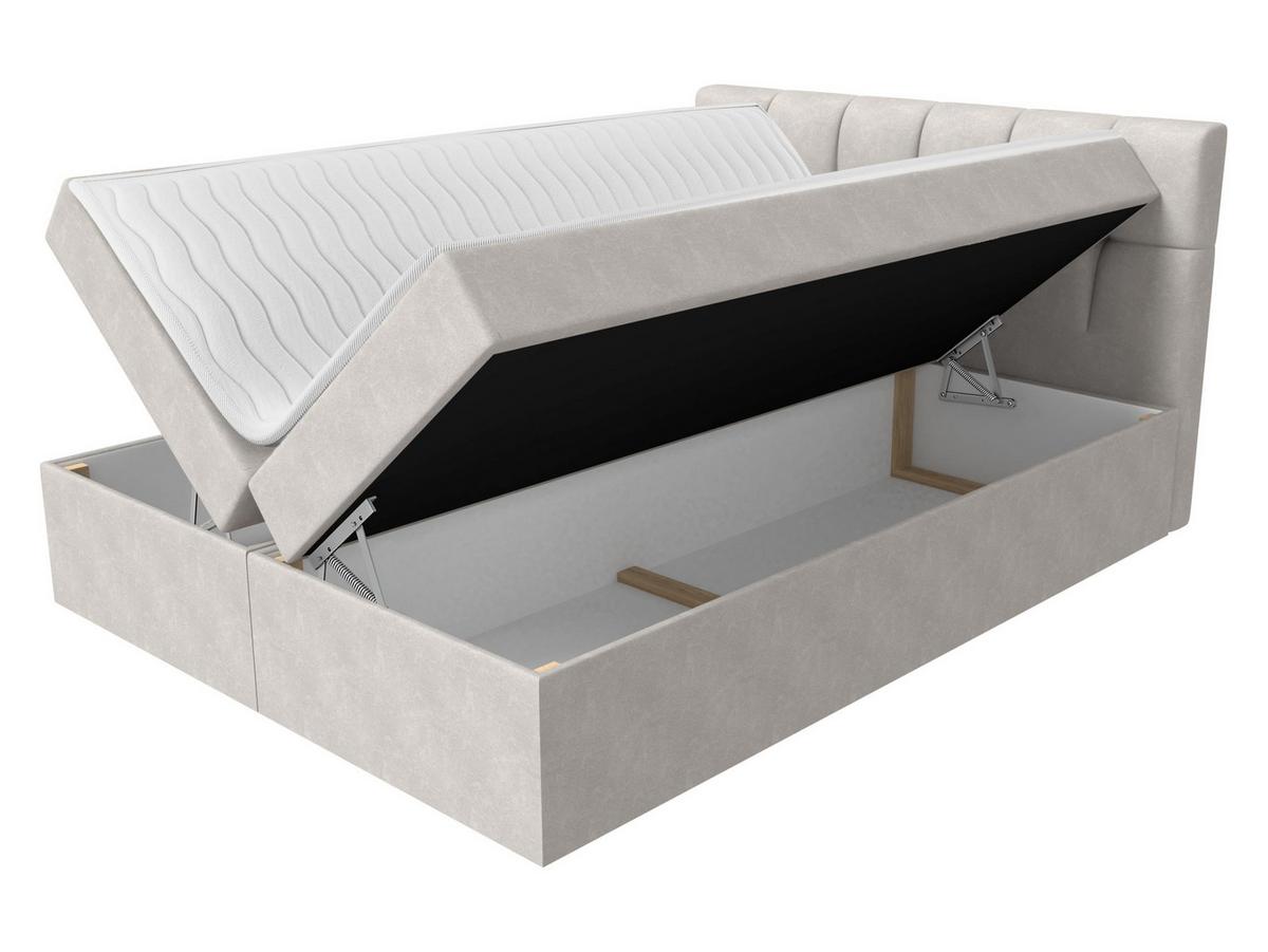 BOXBETT Rico - H3 - Schwarz Hochglanz, Holz/Textil (120/200cm) - MIRJAN24
