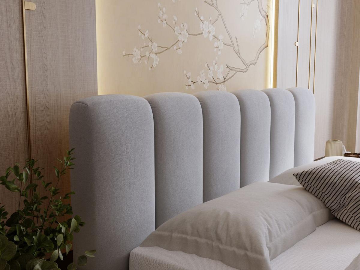POLSTERBETT Royal 120x200 Hellgrau - Hellgrau, Textil (120/200cm) - Graingold