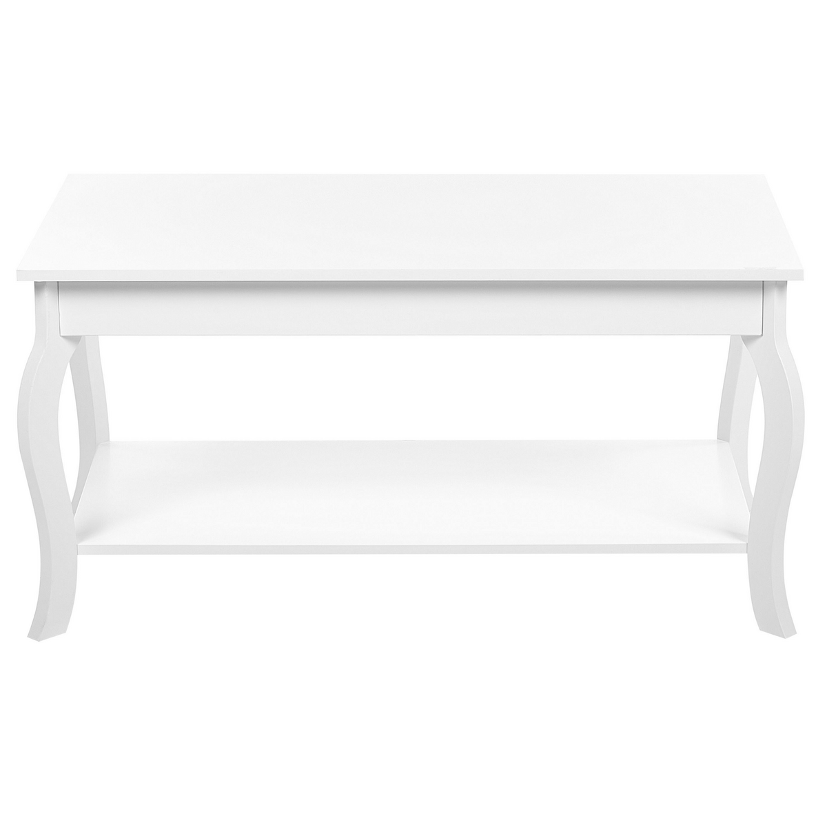 COUCHTISCH weiß rechteckig 55/101 cm Hartford - Weiß, Holzwerkstoff (55/101/50cm) - Beliani