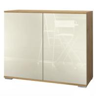 KOMMODE Skadu Creme Hochglanz - Creme, Holzwerkstoff (92.5/75.5/35cm) - Vladon