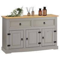 SIDEBOARD TEQUILA grau/braun - Braun/Grau, Holz (133/85/44cm) - IDIMEX