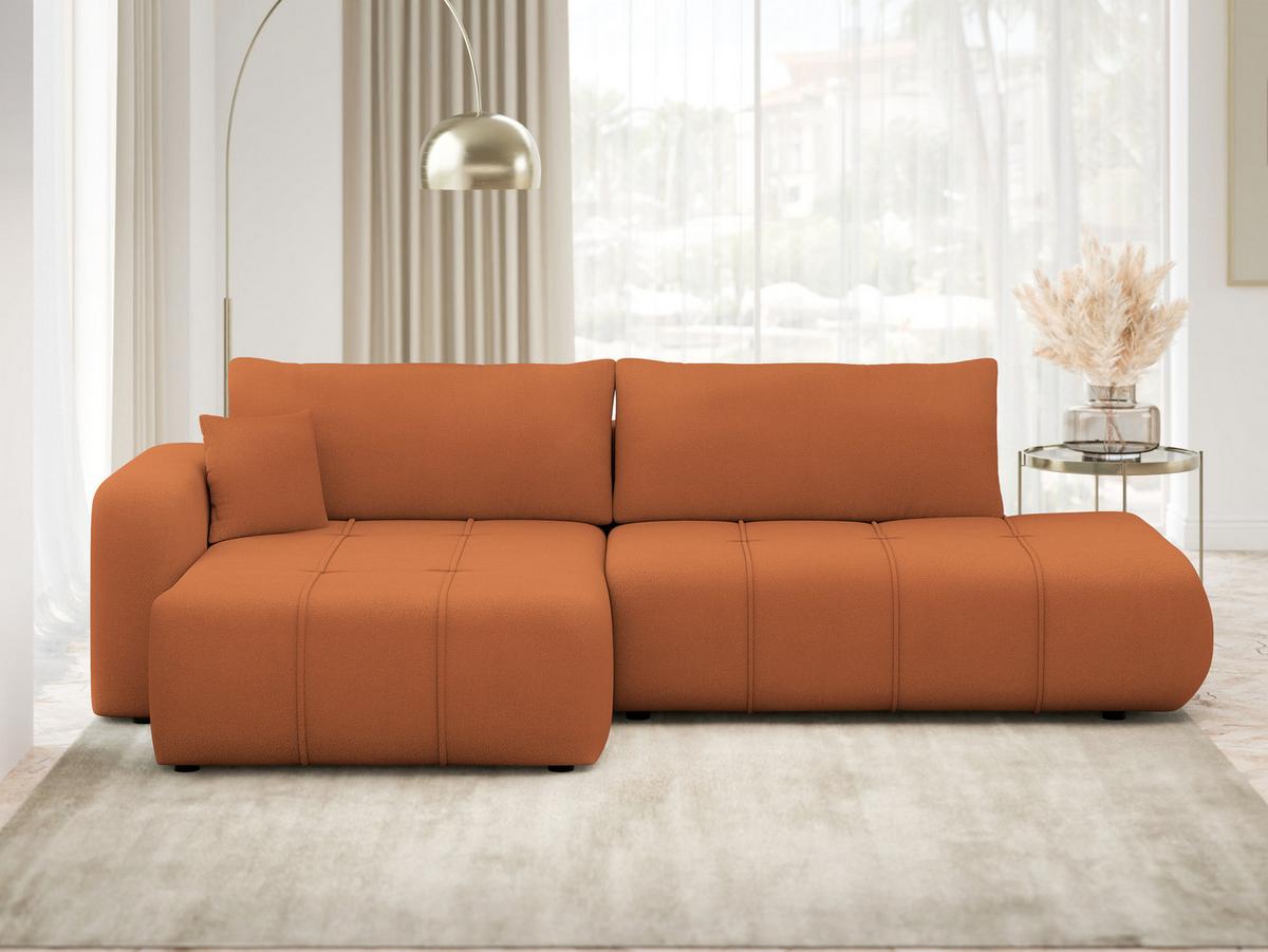 ECKSOFA Furyn O, Seite: Links - Schwarz/Bronzefarben, Holzwerkstoff/Kunststoff (262/145cm) - MIRJAN24