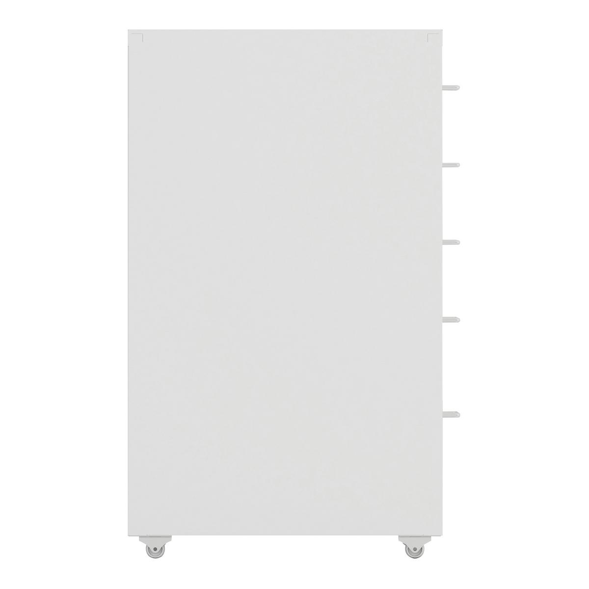 ROLLCONTAINER Kökar - Weiß, Metall (28/69/41cm) - [en.casa]