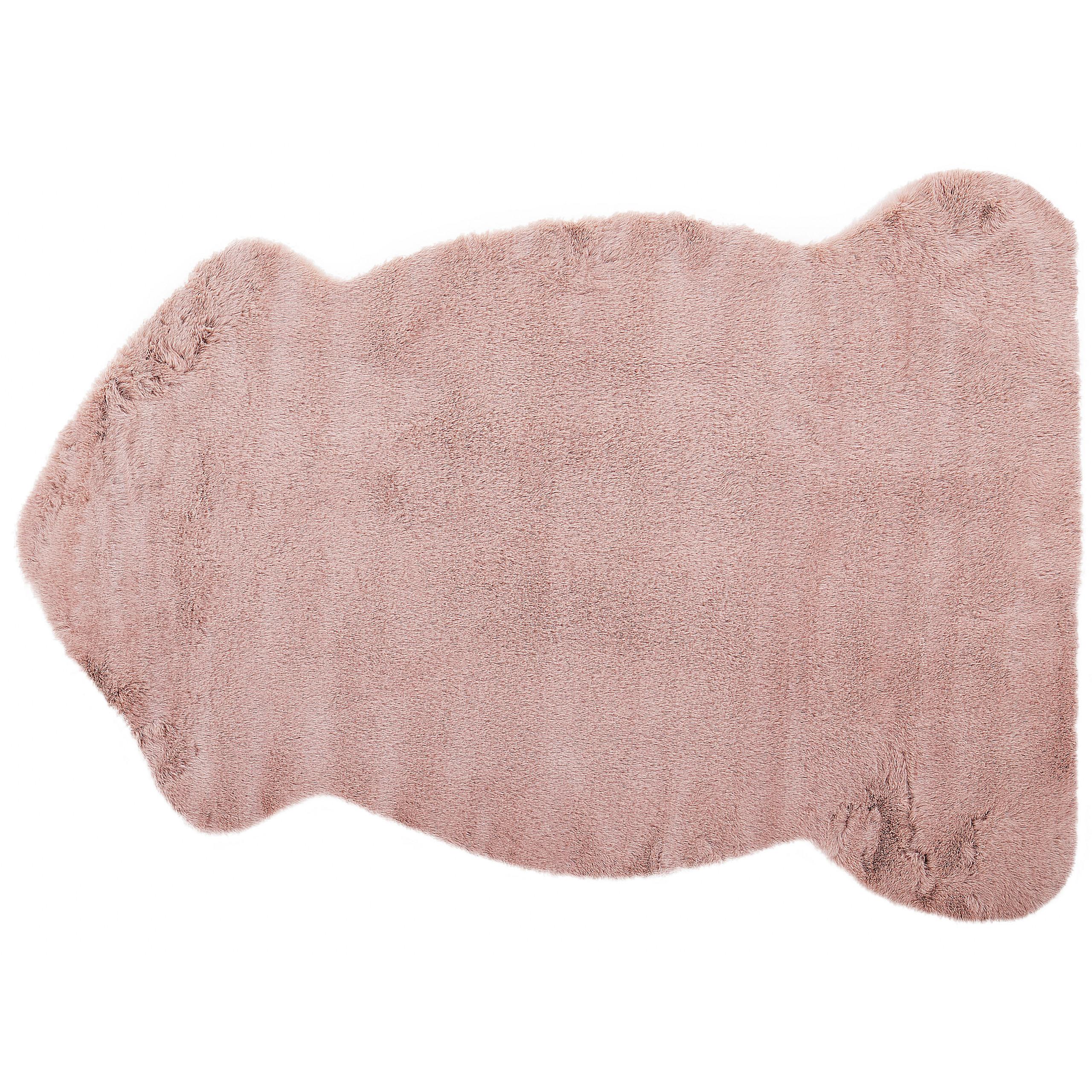 KUNSTFELL-TEPPICH Undara 90/60 cm - Pink, Kunststoff (60/90cm) - Beliani