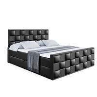 BOXBETT ZAFIRA - 120x200 - H3 - Schwarz Hochglanz - Schwarz Hochglanz, Holzwerkstoff (120/200cm) - ALTDECOR