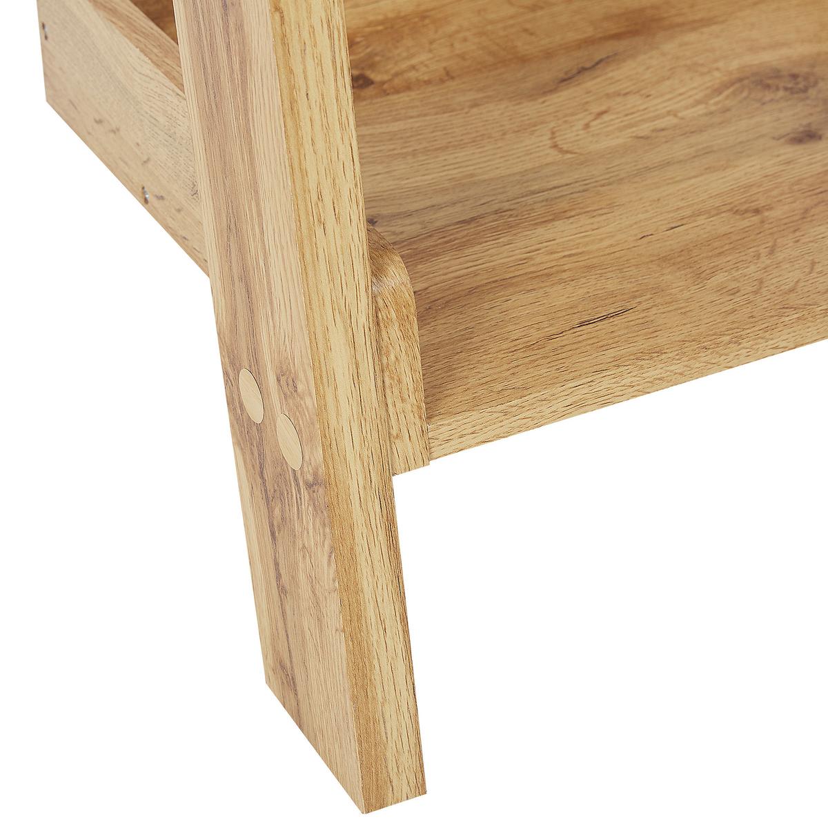 BÜCHERREGAL 5 Fächer Hellbraun Mobile Duo - Braun, Holzwerkstoff (45/169/43cm) - Beliani
