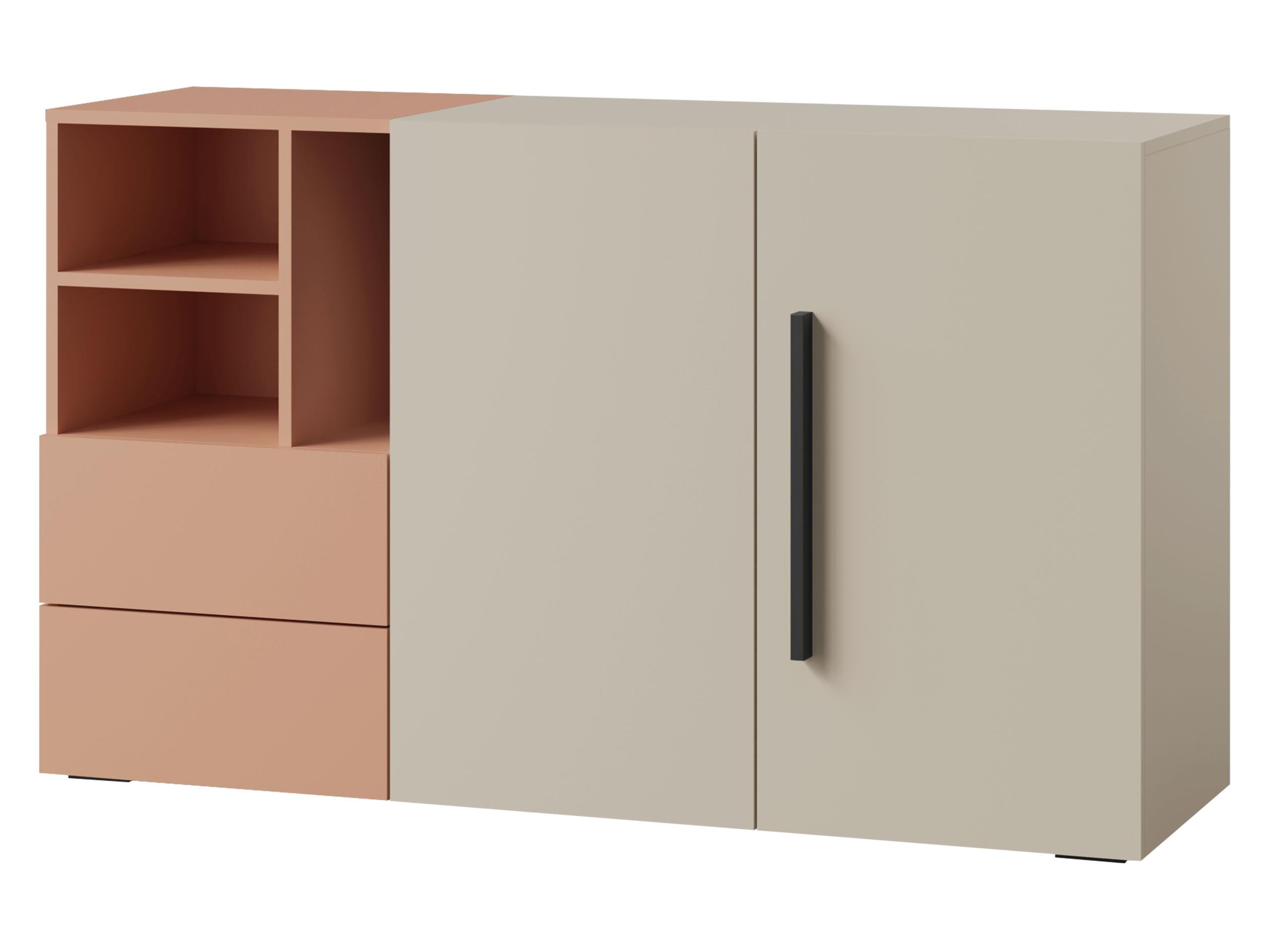 SIDEBOARD Lorin 2D2S LO07 - Kaschmir/Rosa, Holzwerkstoff (136/80/40cm) - MIRJAN24