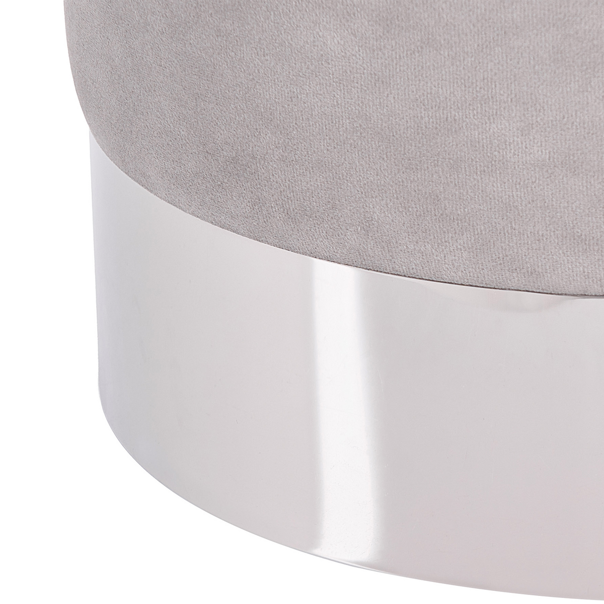 POUF Brigitte 36/36/44 cm - Grau, Textil (36/44/36cm) - Beliani