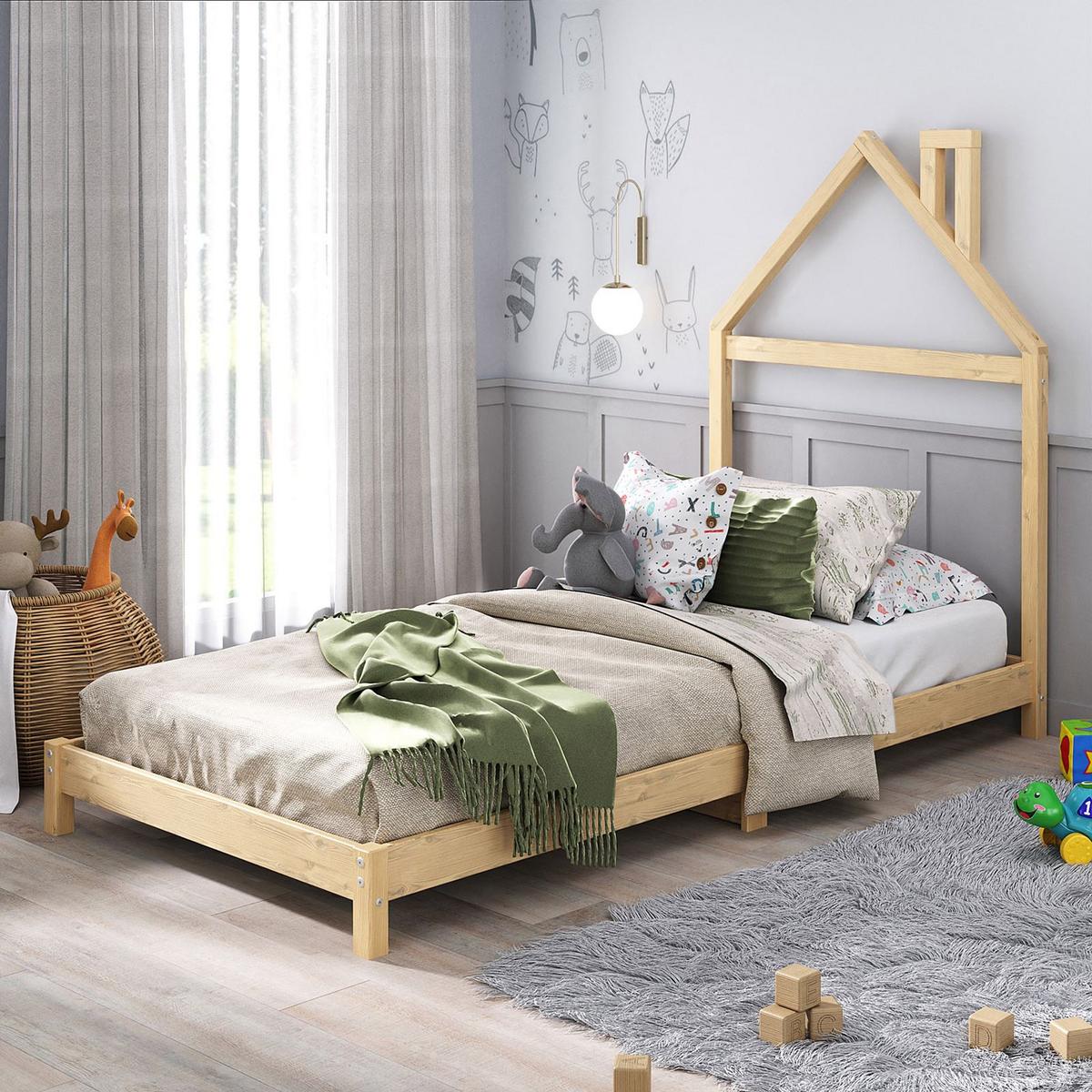 KINDERBETT LIZ 90x200 cm natur - Naturfarben, Holz (90/200cm) - IDIMEX