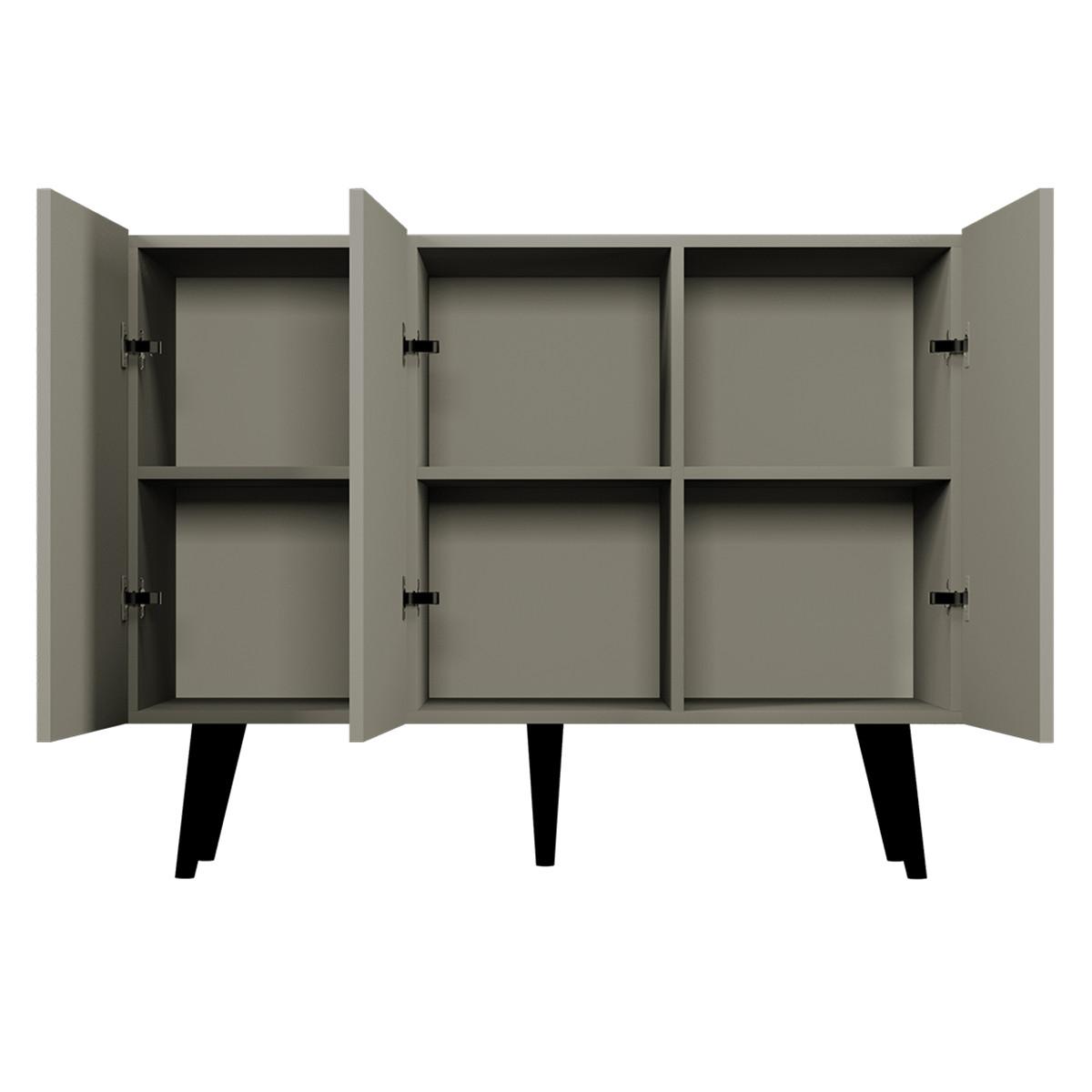 SIDEBOARD Toronto Grau - Grau, Holzwerkstoff (120/95.5/40cm) - Petits-meubles