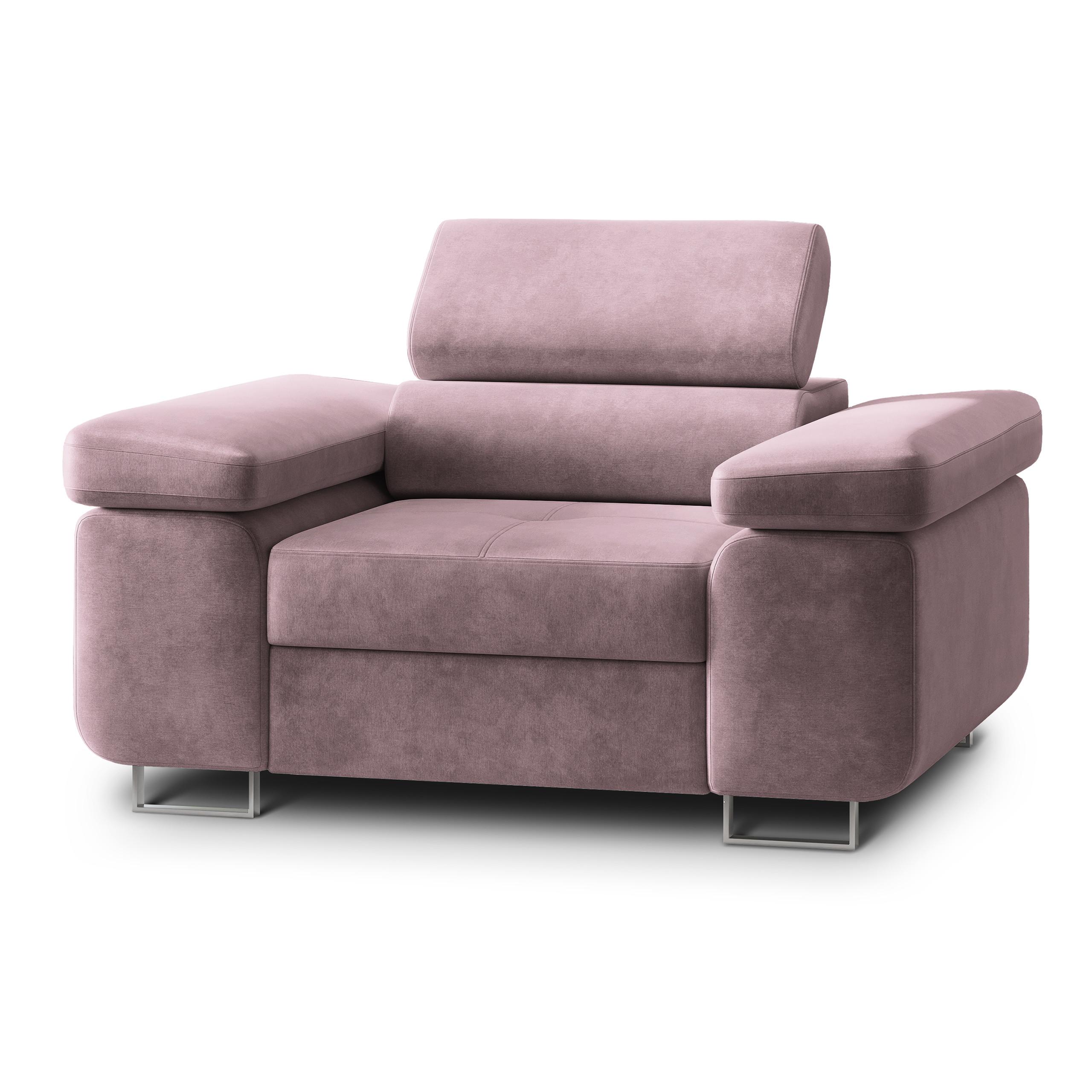 SESSEL CALVO Polstersessel Loungesessel ergonomisch, Lila - Lila, Holz/Metall (133/87/98cm) - MASSENO