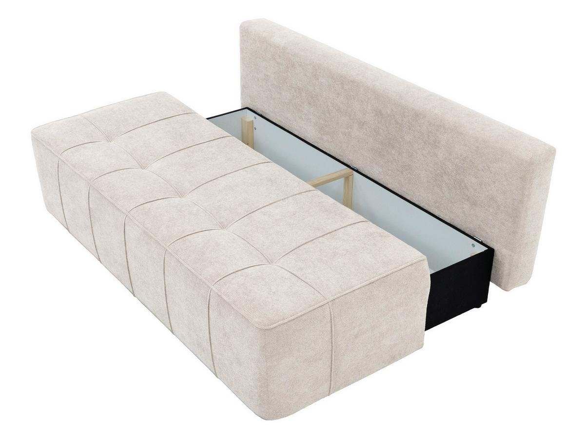 SCHLAFSOFA Lover - Beige/Schwarz, Holz/Kunststoff (202/95/95cm) - MIRJAN24