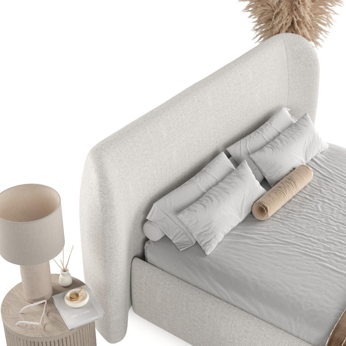 POLSTERBETT Bellano mit Stauraum 160/200 cm Hellbeige im Riva Stoff - Beige/Schwarz, Holz/Holzwerkstoff (160/200cm) - AltaBeds