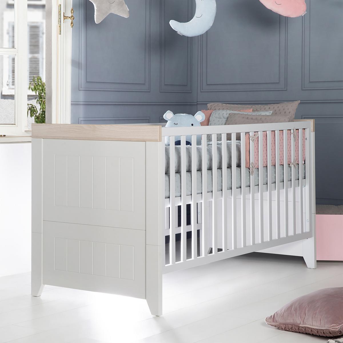 BABYBETT Helene 70 x 140 cm - Hellgrau, Holzwerkstoff (70/140cm) - Roba