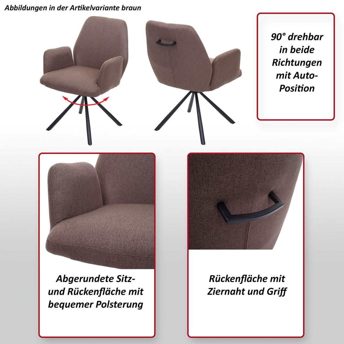 ESSZIMMERSTUHL Braun - Braun, Textil (60/86/66cm) - MCW
