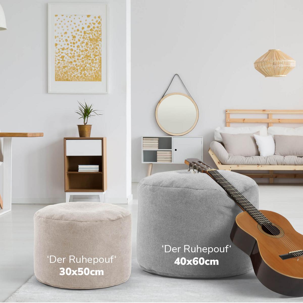POUF Der Ruhepouf - Blau, Textil (50/30/50cm) - Mokebo