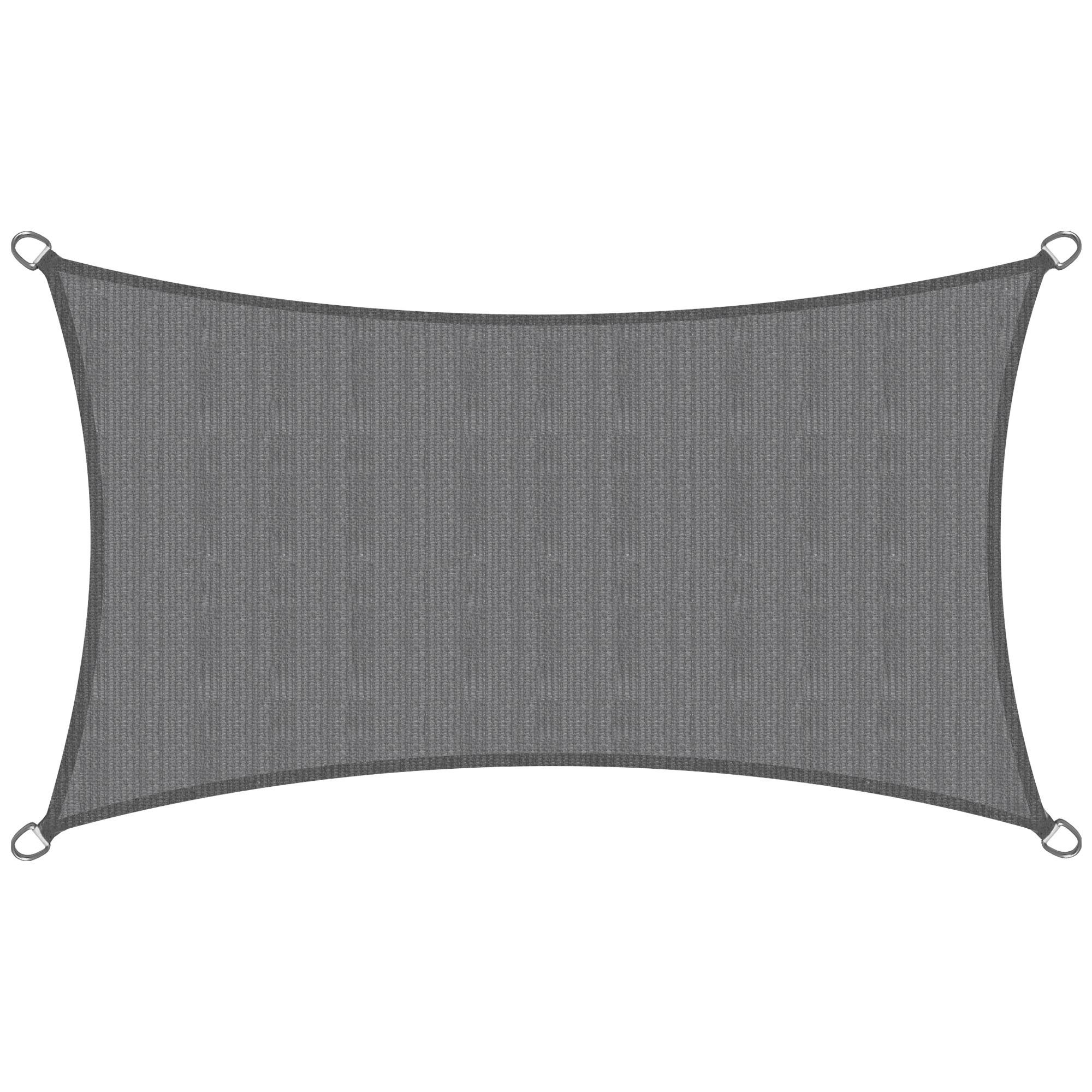 SONNENSEGEL SolVision HS9 200/400 cm rechteckig Anthrazit HDPE - Anthrazit, Kunststoff (400/200cm) - Sol Royal