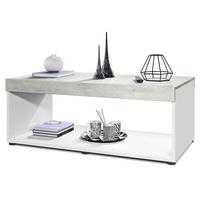 COUCHTISCH Pure Tischplatte und Blenden in Beton Oxid Optik - Hellgrau, Holzwerkstoff (58/104/40.5cm) - Vladon