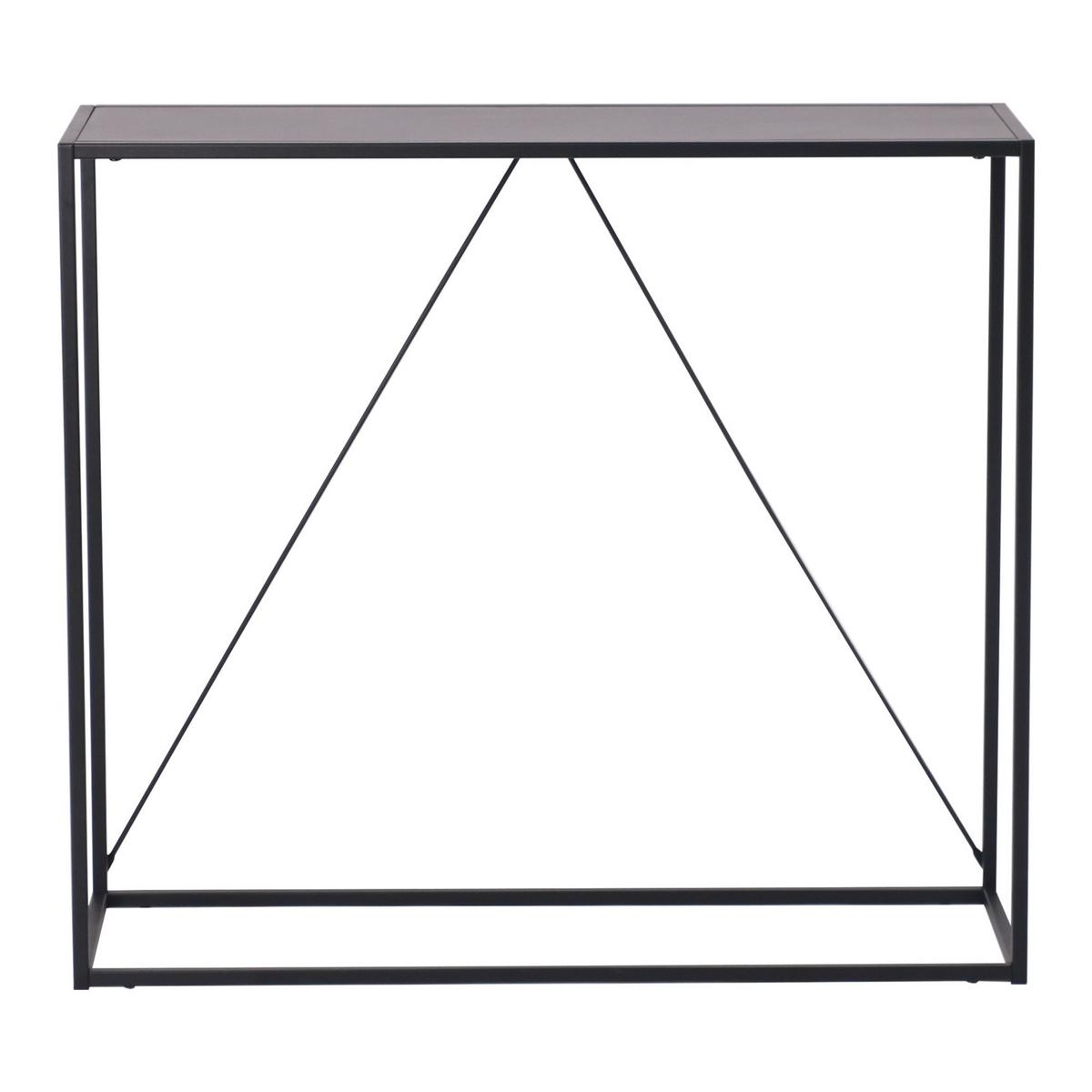 KONSOLENTISCH Austevoll - Schwarz, Metall (30/90/80cm) - [en.casa]
