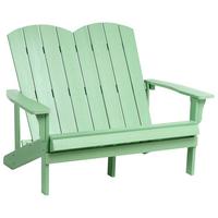 GARTENBANK Adirondack 125 cm Hellgrün - Hellgrün, Kunststoff (125/91/73cm) - Beliani