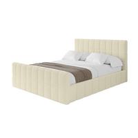 POLSTERBETT mit Bettkasten, Fußteil und Lattenrost, Boxbett ohne Matratze - AMEA-Z 180x200 Beige - Taupe, Holzwerkstoff/Textil (180/200cm) - ALTDECOR