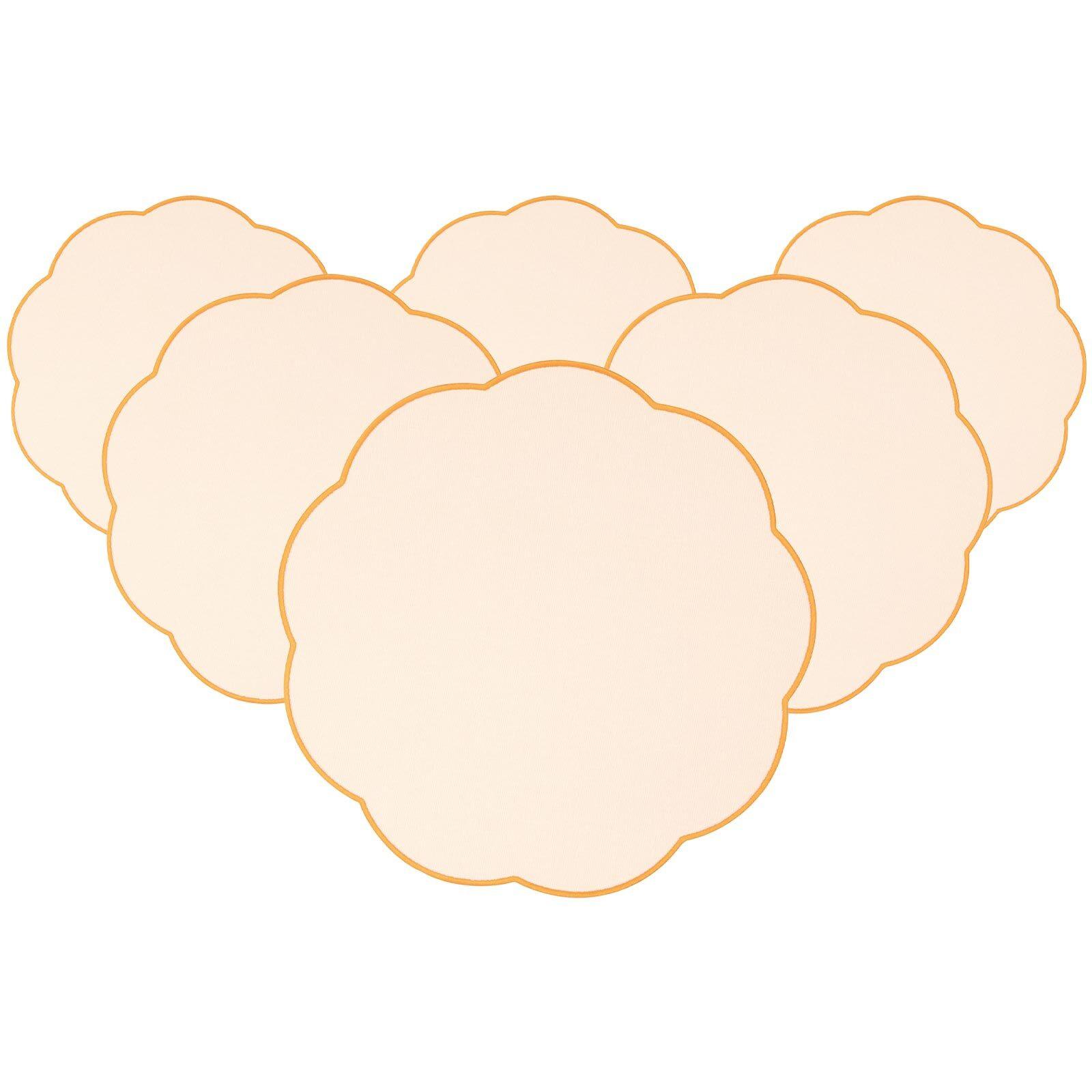 PLATZSETS Fleur Accessoires gelb ø 40 cm 6er Set - Gelb, Textil (40cm) - Villeroy & Boch
