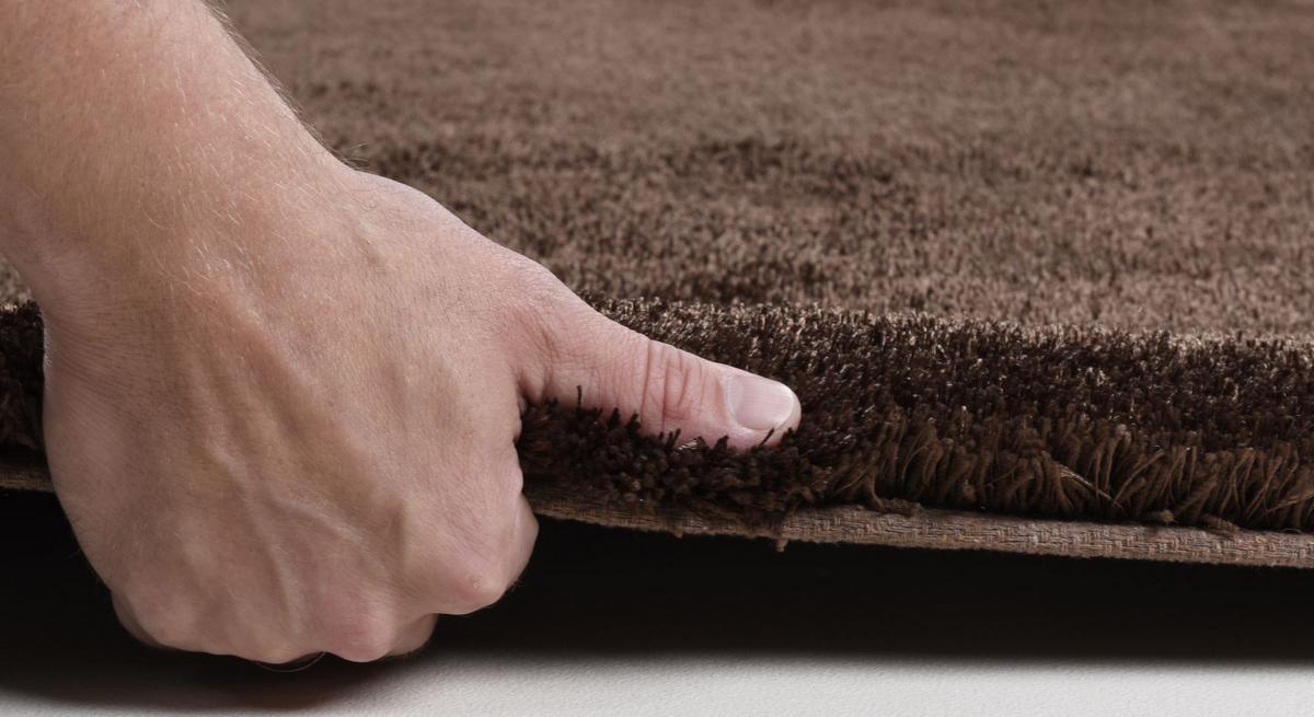 HOCHFLORTEPPICH Alessia 65x135 cm - Dunkelbraun, Textil (65/135cm) - Gino Falcone