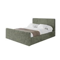 POLSTERBETT mit Bettkasten, Fußteil und Lattenrost, Boxbett ohne Matratze - ALOVA-Z 120x200 Olivgrün - Olivgrün, Holzwerkstoff/Textil (120/200cm) - ALTDECOR