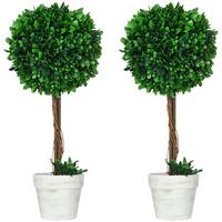 KÜNSTLICHE Pflanzen, PE, Stahl, Grün - Grün, Kunststoff (60cm) - HOMCOM