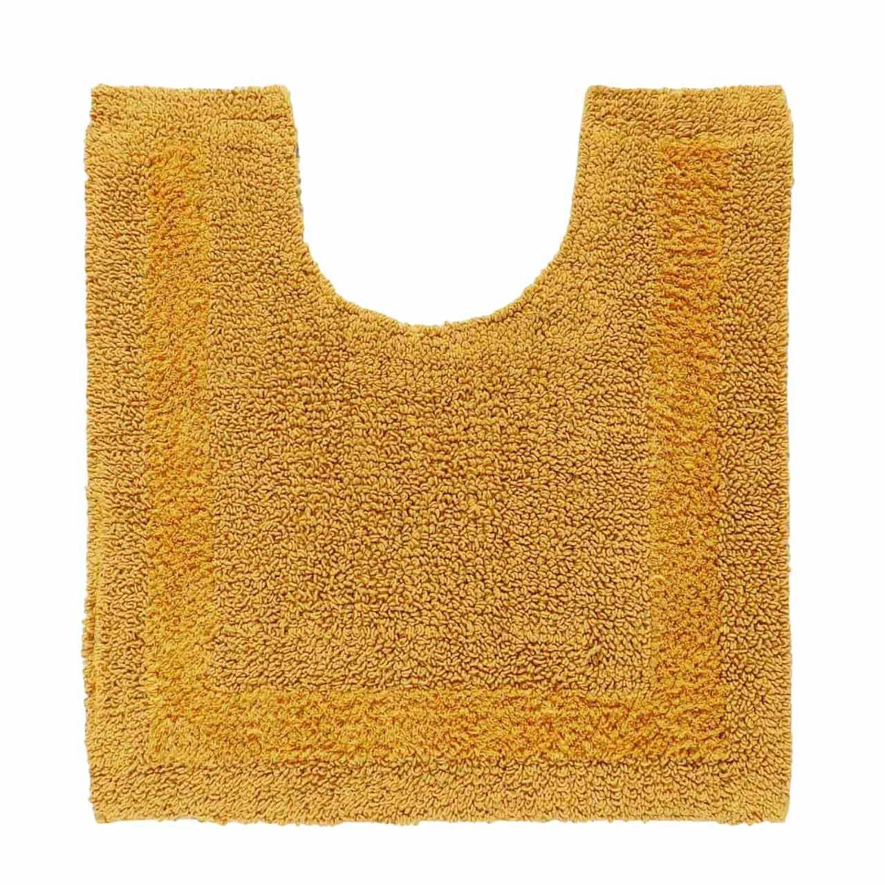WC-VORLEGER 50/55 cm, 100% Baumwolle, wendbar - Gelb, Textil (50/55cm) - Homescapes