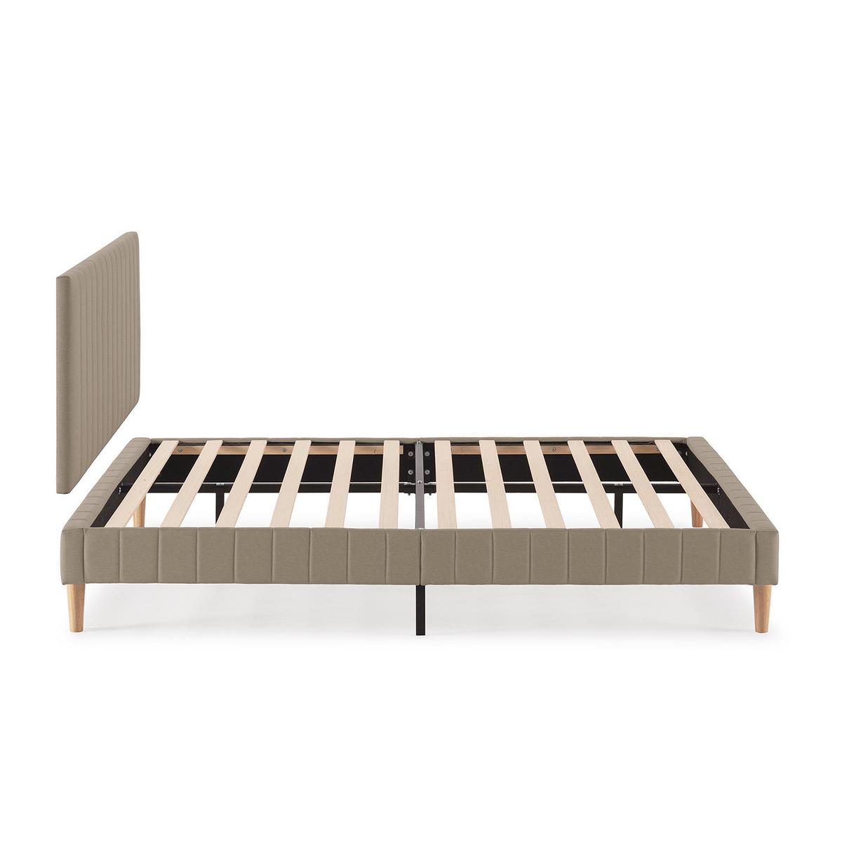 POLSTERBETT + kopfteil 140x190 cm Eris, Beige - Beige, Textil (192/142/90cm) - VS Venta-stock