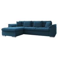 ECKSOFA Diana Cord, Seite: Links - Dunkelblau, Holz/Textil (280/160cm) - MIRJAN24