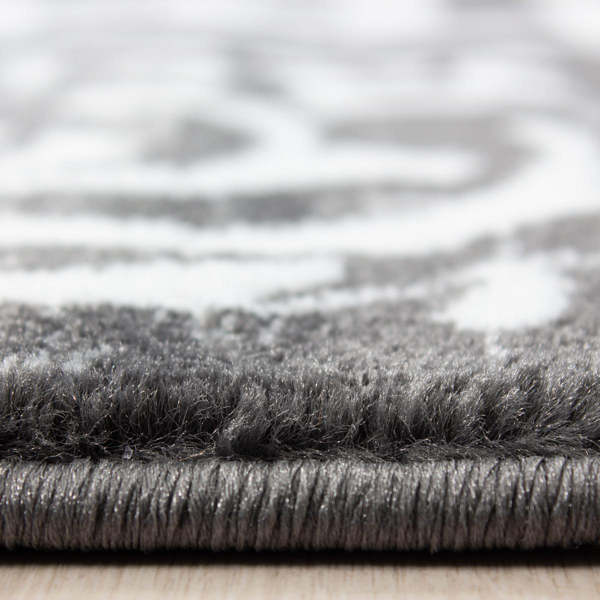 TEPPICH Kurzflor ASPEN in Grau, mit Mäander-Muster, 200 x 290 cm - Grau, Textil (290/200cm) - KADIMA DESIGN