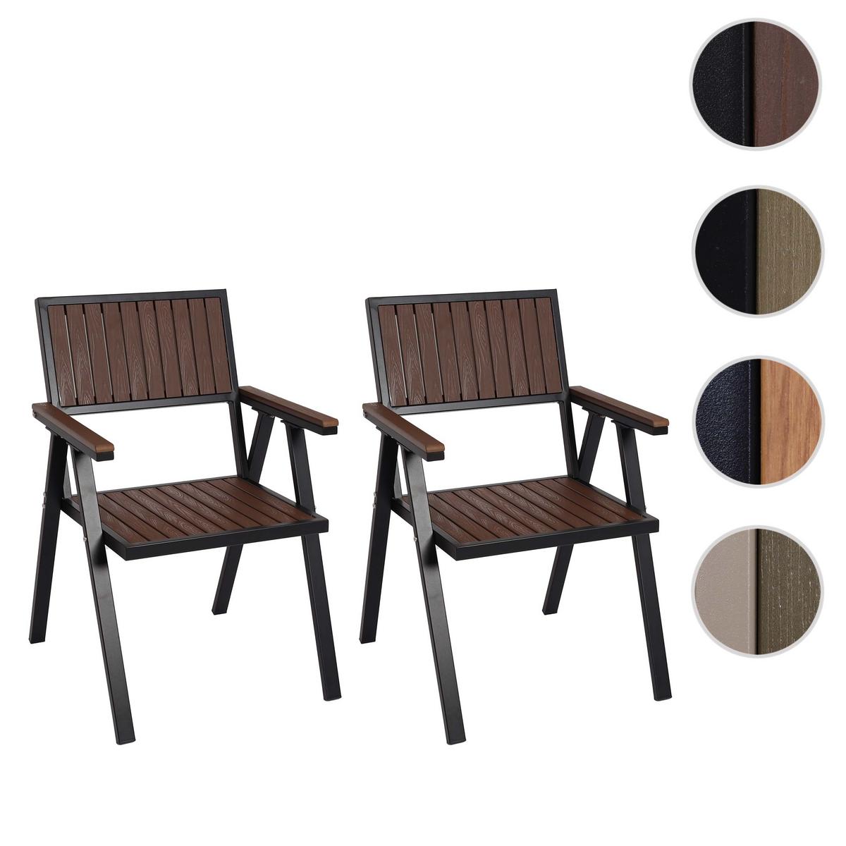 GARTENSTUHL Schwarz, Braun - Schwarz/Braun, Metall (57/87/53cm) - MCW