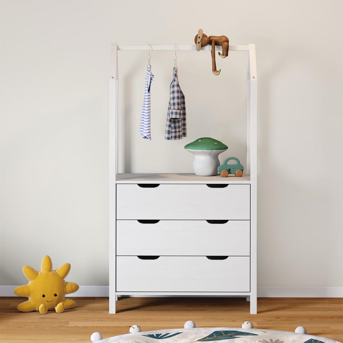 KOMMODE AMIRA weiß - Weiß, Holz (83/152/41cm) - IDIMEX