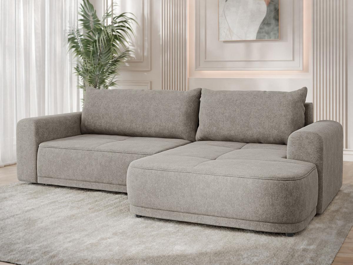ECKSCHLAFSOFA Passo, Seite: Rechts - Hellbraun/Schwarz, Holz/Kunststoff (265/166cm) - MIRJAN24