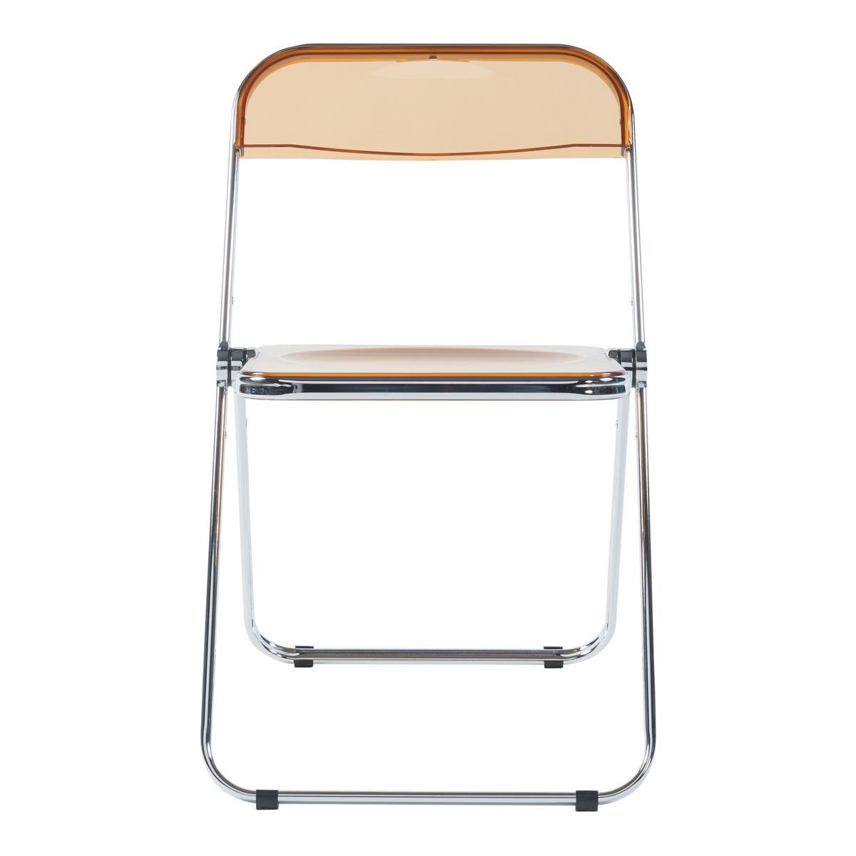 KLAPPSTUHL-SET Pornainen 2 TLG. - Orange, Kunststoff/Metall (46/74/47cm) - [en.casa]