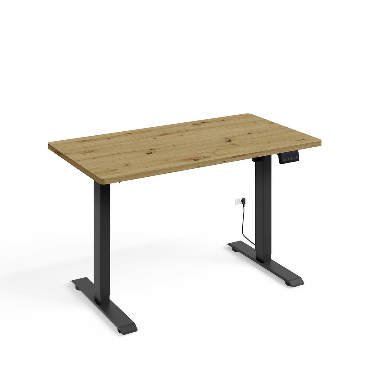 SCHREIBTISCH Ergo Holz und Schwarz - Schwarz, Holzwerkstoff (120/65/73cm) - Petits-meubles