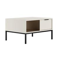 COUCHTISCH Seattle Weiß und Schwarz - Weiß, Holzwerkstoff (60/80/45.4cm) - Petits-meubles