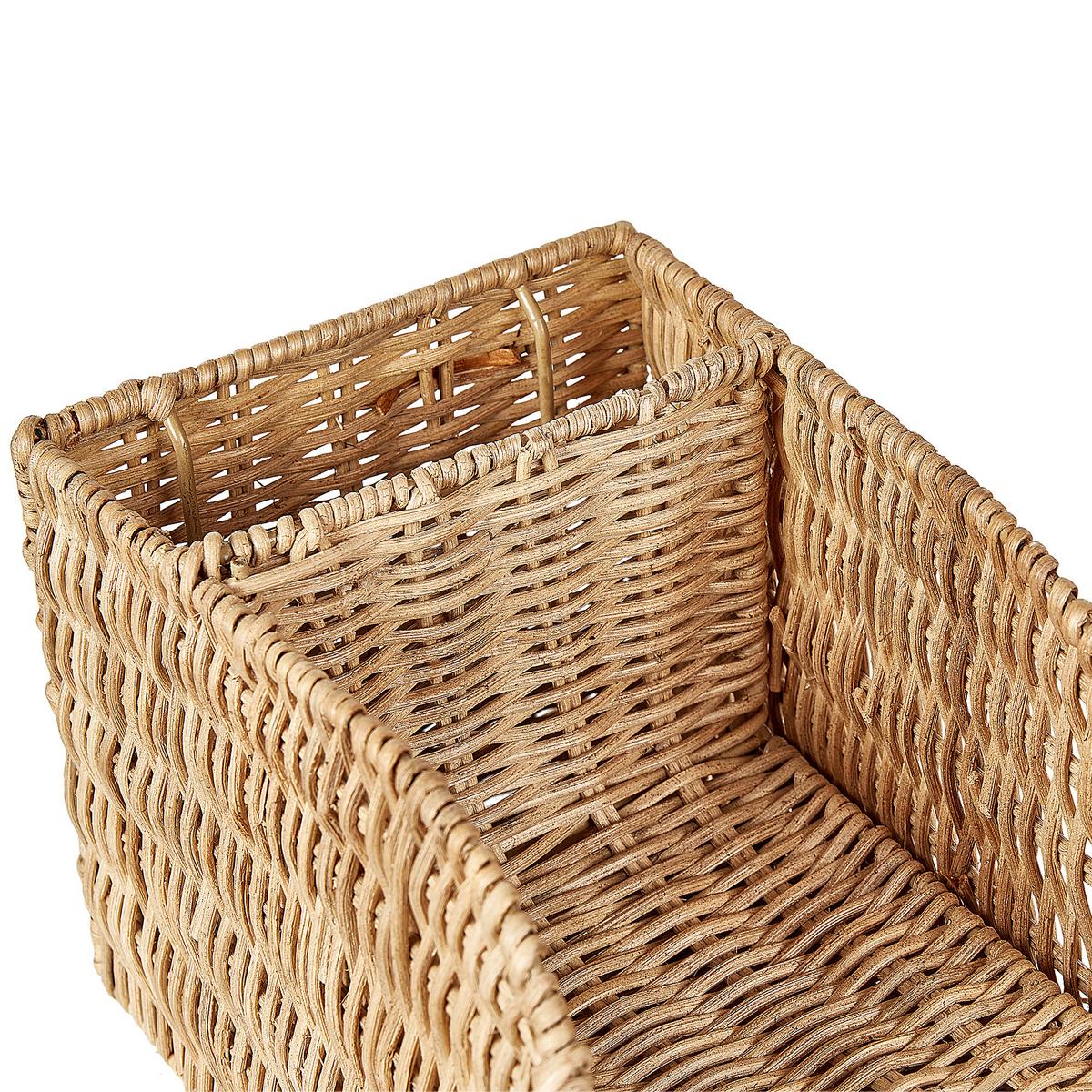 SCHREIBTISCH-ORGANIZER Rattan Naturfarben Malpelo - Naturfarben, Naturmaterialien (14/14/16cm) - Beliani