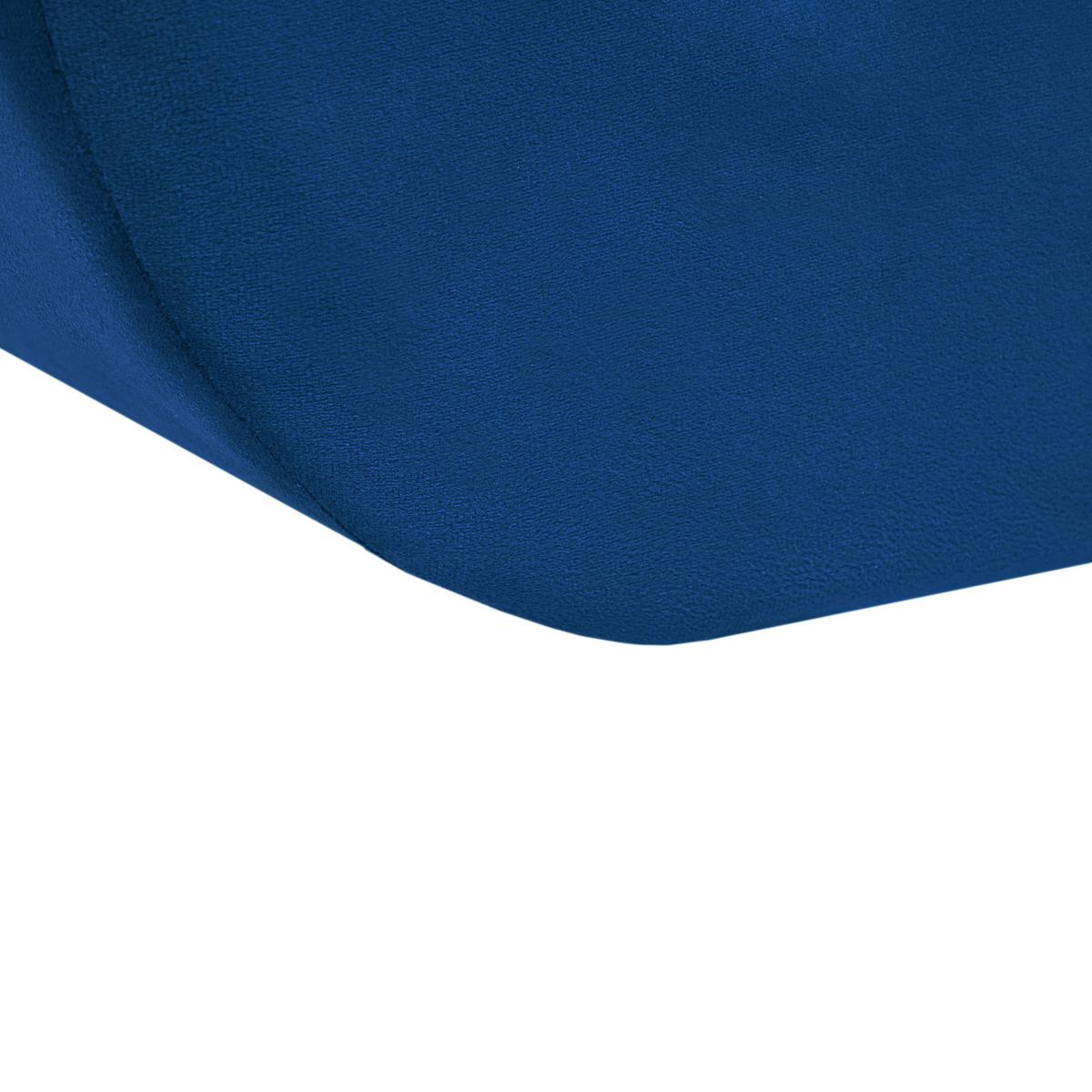 POUF Samtstoff Marineblau Arcadia - Hellblau, Textil (45/48/50cm) - Beliani