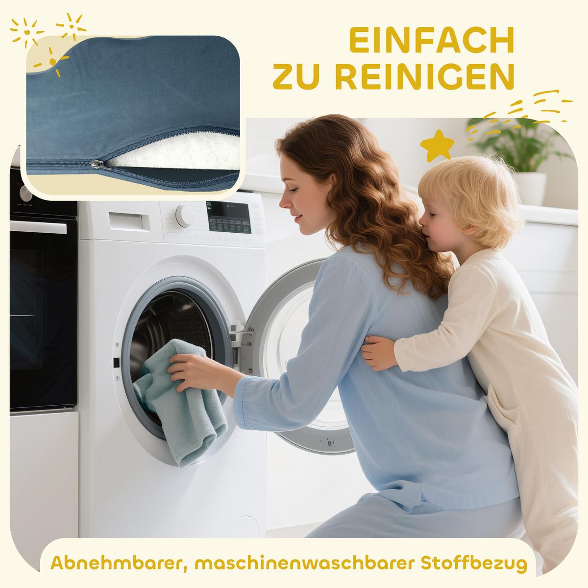 SCHAUMSTOFF-BAUSTEINE mit abnehmbarem Bezug Cord-Optik - Multicolor, Textil (80/140cm) - AIYAPLAY