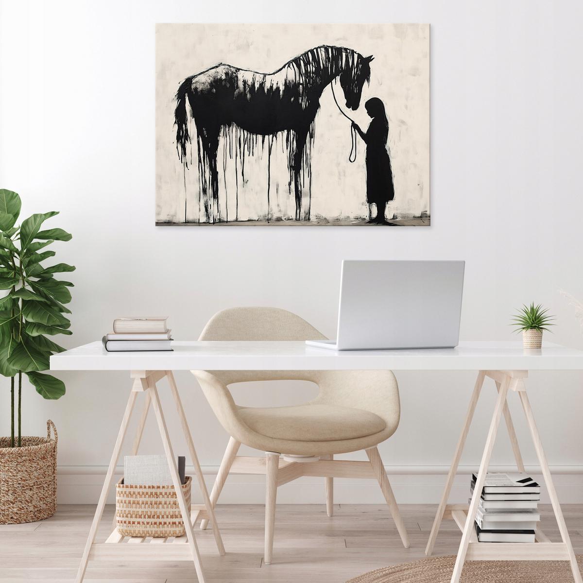 LEINWAND BILDER Abstrakt Banksy Modern Wohnzimmer 120x80 - Multicolor, Holzwerkstoff (120/80cm) - Wallarena