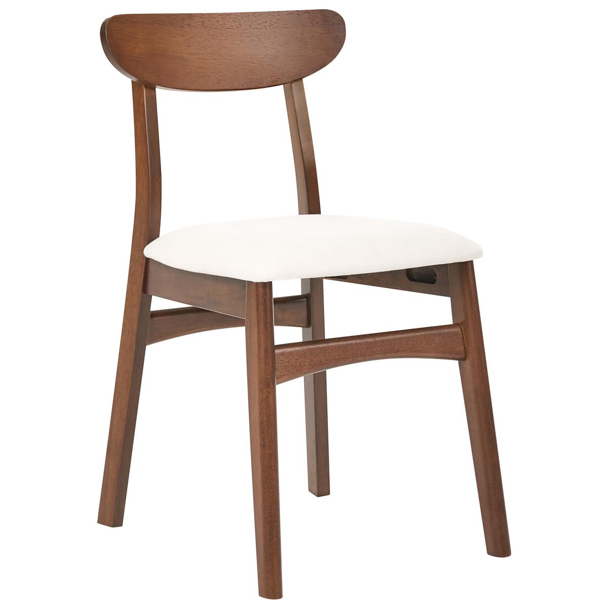 ESSZIMMERSTUHL 2er-Set Holz Braun/Hellbeige Doyle - Beige, Holz (45/78/50cm) - Beliani