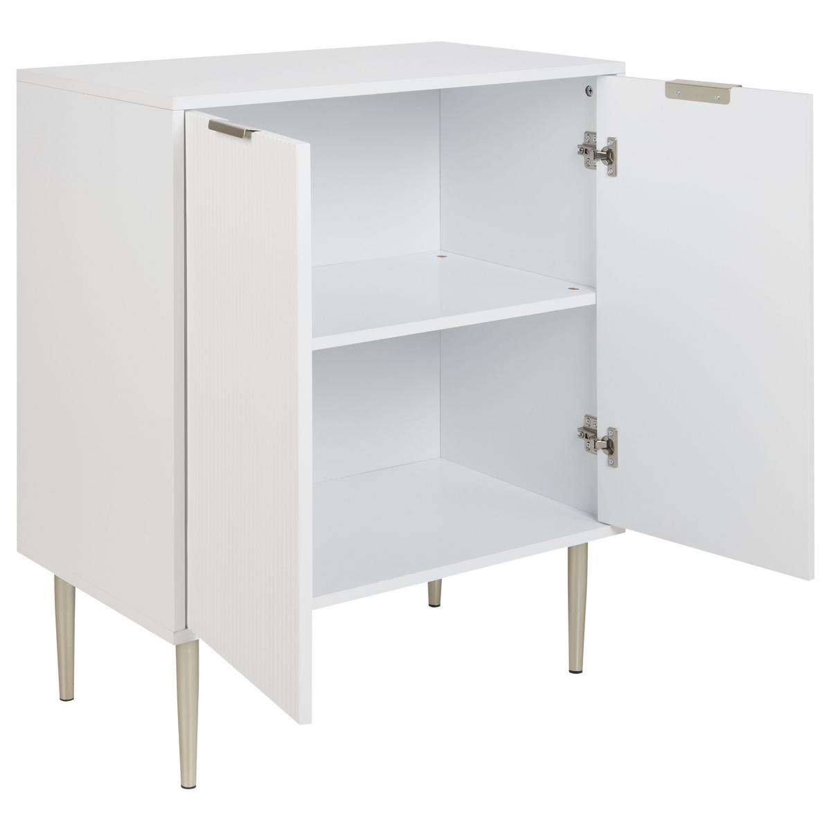 SCHRANK Weiß Soho - Weiß, Holzwerkstoff (70/82/40cm) - Beliani