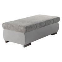 POLSTERHOCKER Bangkok Groß - Silberfarben/Hellgrau, Holz/Kunststoff (120/39/60cm) - MIRJAN24