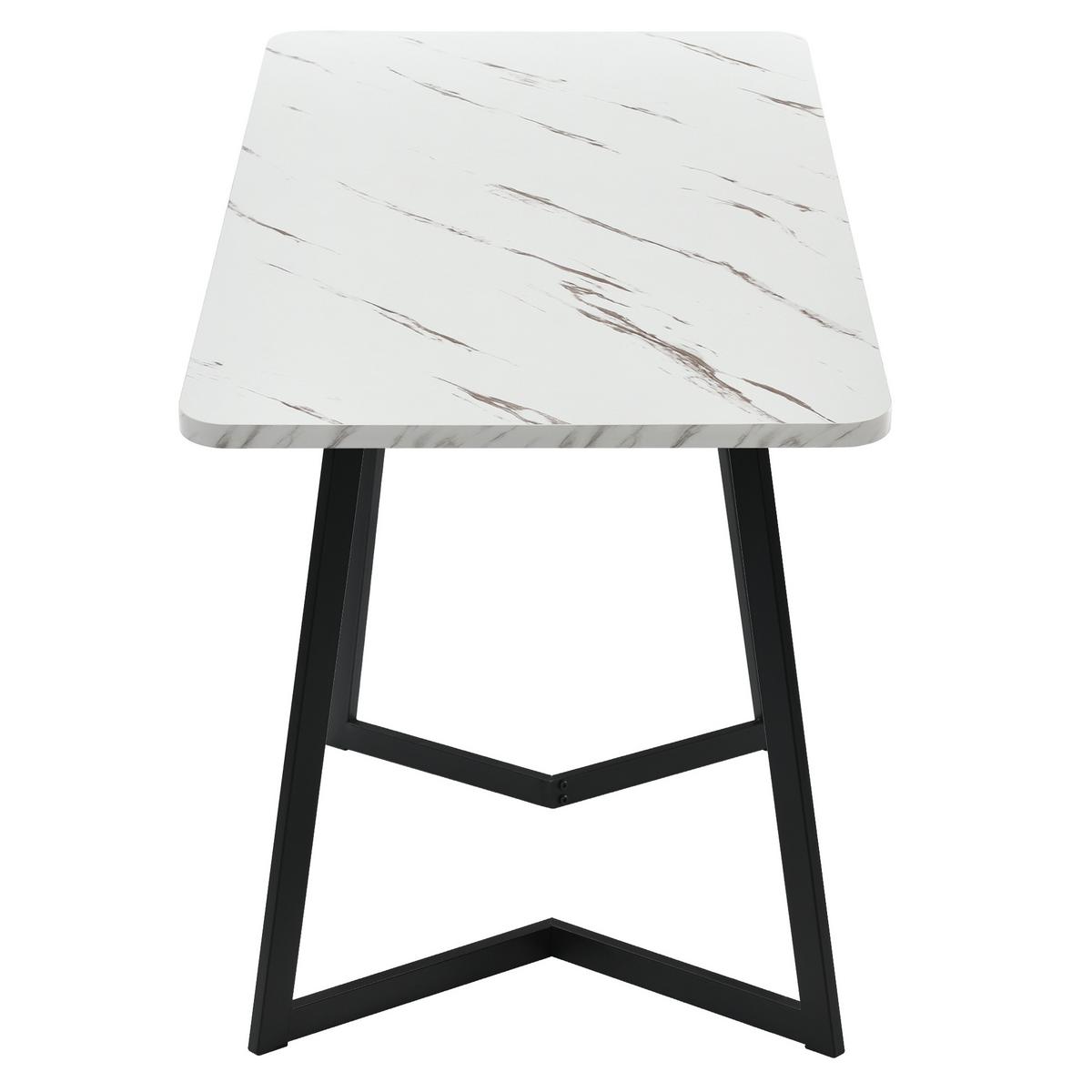 ESSTISCH Weiß 117/68/75CM - Weiß, Holzwerkstoff/Metall (117/68/75cm) - Urban Meuble