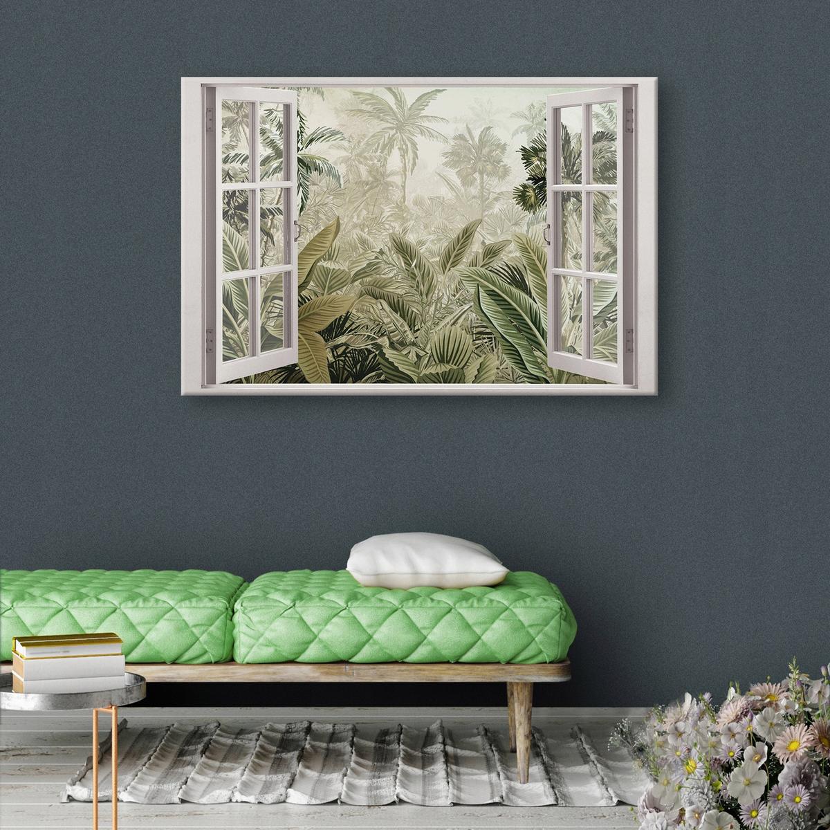 LEINWANDBILD Wald Bilder Modern 120x80 - Multicolor, Holzwerkstoff (120/80cm) - Wallarena